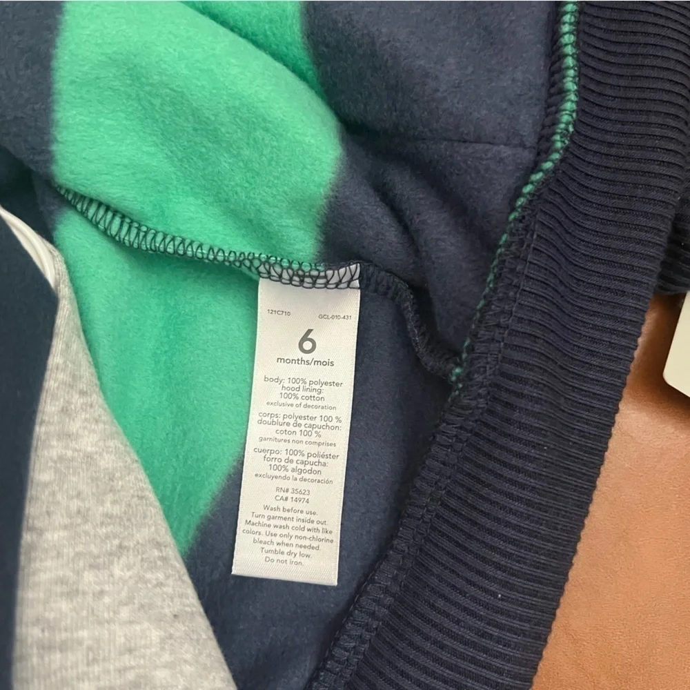 Carter’s 3 Piece 6M Infant Boys Striped Green Blue Fleece Matching Set NWT